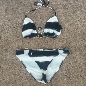 Ralph Lauren black & white bikini swimsuit